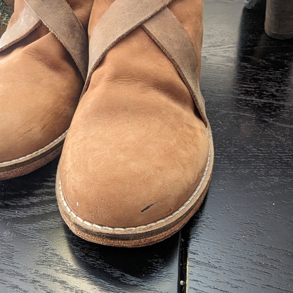 Free People Las Palmas distressed leather ankle boots size 5.5 - Picture 9 of 12